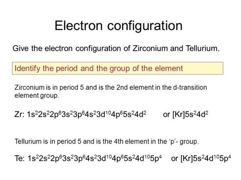 electron configuration te